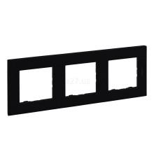 Рамка 3 поста Legrand 863593 Niloe Step, чорний, пластик