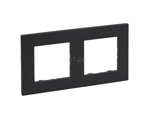 Рамка 2 поста Legrand 863792 Niloe Step, антрацит, пластик