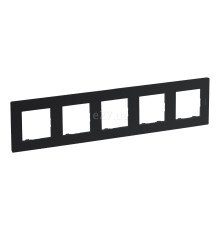Рамка 5 постів Legrand 863795 Niloe Step, антрацит, пластик