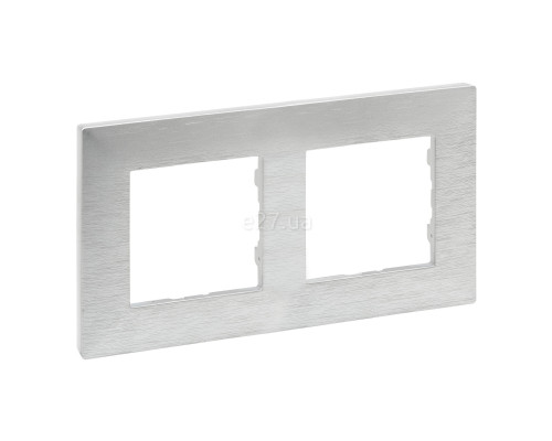 Рамка 2 поста Legrand 863892 Niloe Step, алюміній, пластик