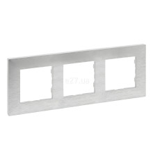 Рамка 3 поста Legrand 863893 Niloe Step, алюміній, пластик