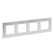 Рамка 4 поста Legrand 863894 Niloe Step, алюміній, пластик