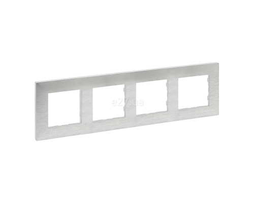 Рамка 4 поста Legrand 863894 Niloe Step, алюміній, пластик