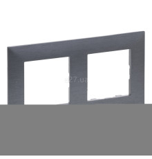 Рамка 2 поста Legrand 863992 Niloe Step, фактурна сталь, пластик