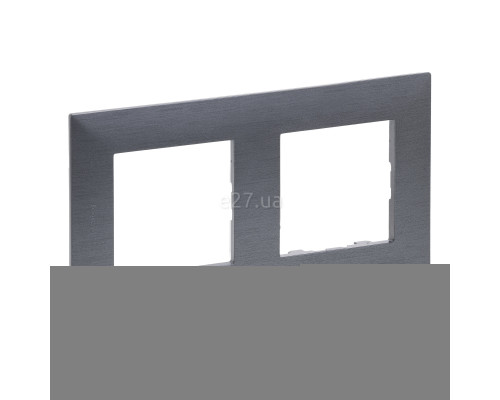 Рамка 2 поста Legrand 863992 Niloe Step, фактурна сталь, пластик