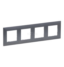 Рамка 4 поста Legrand 863994 Niloe Step, фактурна сталь, пластик