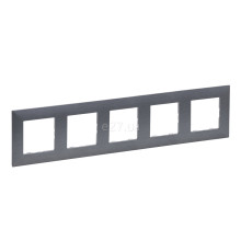Рамка 5 постів Legrand 863995 Niloe Step, фактурна сталь, пластик