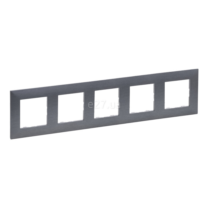 Рамка 5 постів Legrand 863995 Niloe Step, фактурна сталь, пластик · Legrand · legrand-863995