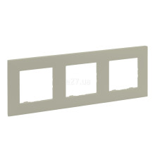 Рамка 3 поста Legrand 864673 Niloe Step, піщаний, пластик