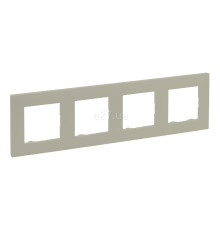 Рамка 4 поста Legrand 864674 Niloe Step, піщаний, пластик