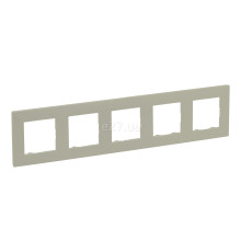 Рамка 5 постів Legrand 864675 Niloe Step, піщаний, пластик
