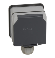 Розетка 220В Legrand 90457 Plexo, сірий