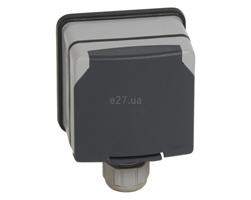 Розетка 220В Legrand 90457 Plexo, сірий