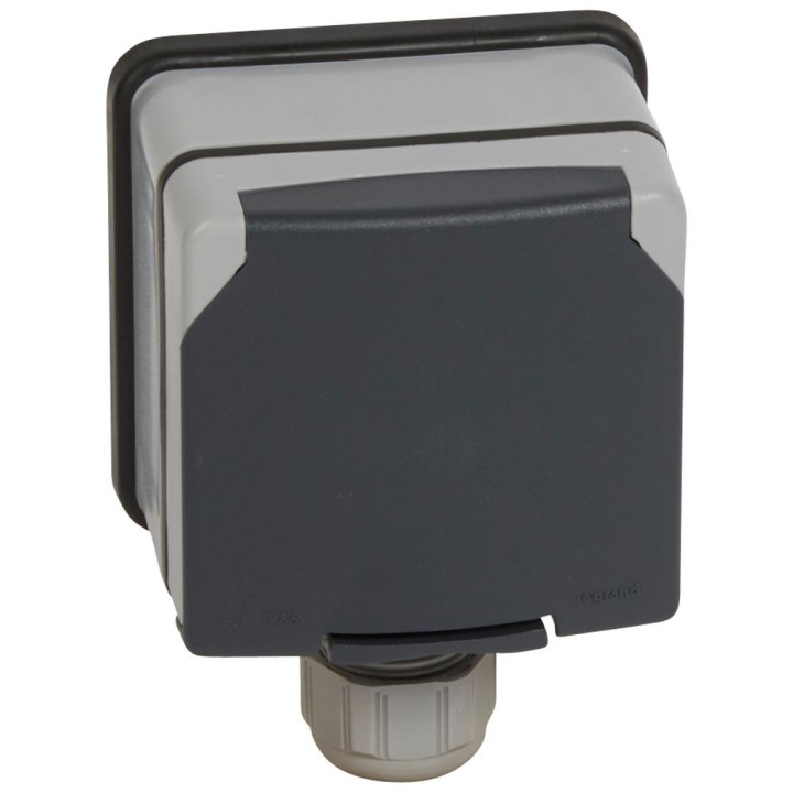 Розетка 220В Legrand 90457 Plexo, сірий · Legrand · legrand-90457