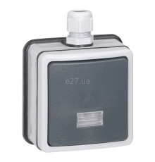 Вимикач без фіксації 1-клавішний Legrand 90462 Plexo, сірий