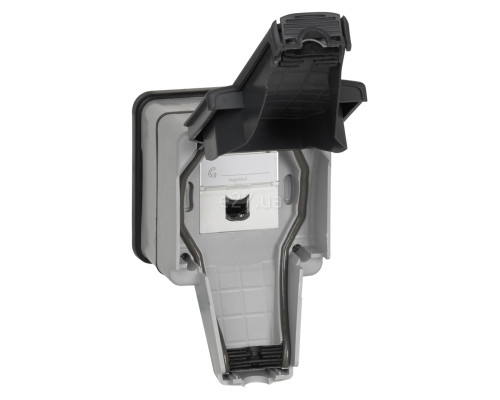Розетка комп'ютерна Legrand 90467 Plexo, сірий