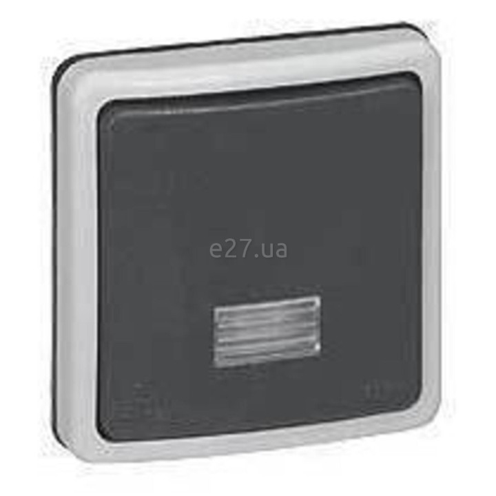 Вимикач без фіксації 1-клавішний Legrand 90482 Plexo, сірий · Legrand · legrand-90482