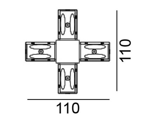Х-з'єднання LTX 06.SEQHR.BK In_Line S Corner X