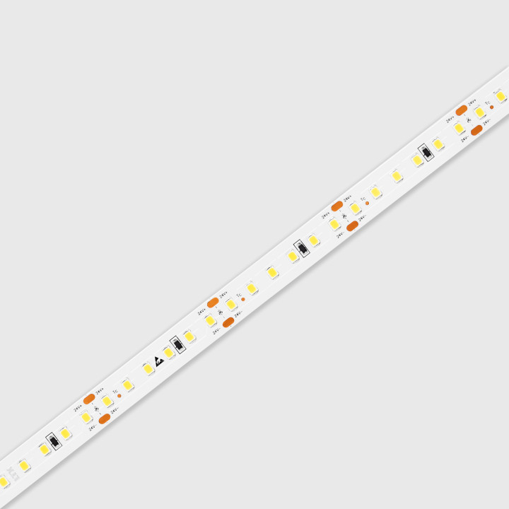 Світлодіодна стрічка LTX 11.24.120.10.20.050.923 Flexible led strip. w12mm, h1.6mm, power 9.6W/m, 24V, CRI>90, 760Lm/m, 2300K, 120Leds/m, сutting unit: 50mm/6LEDs, IP20, 2300K · LTX · ltx-11-24-120-10-20-050-923