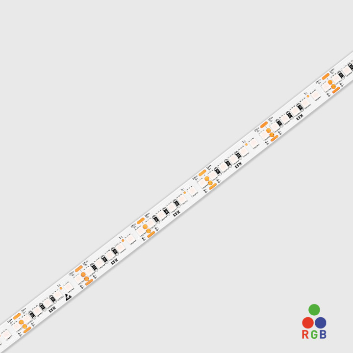 Світлодіодна стрічка LTX 11.24.168.16.20.050.RGB Flexible led RGB strip. w10mm, h1.5mm, power 17.3W/m, 24V, RGB: 534Lm/m, 168Leds/m, сutting unit: 35.7mm/6LEDs, IP20, RGB · LTX · ltx-11-24-168-16-20-050-rgb
