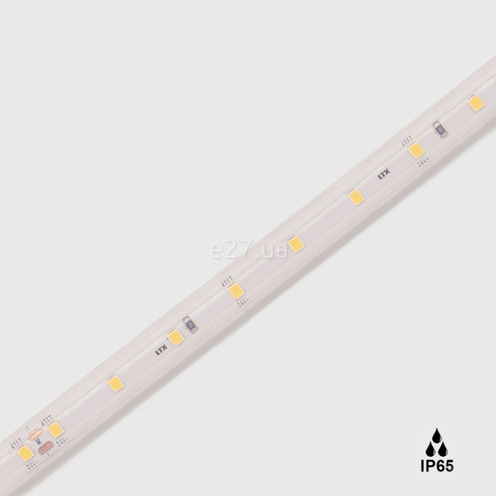 Світлодіодна стрічка LTX 11.24.60.05.65HR.050.827 Flexible heat-resistant led strip. w12,5mm, h4.2mm, 2700K, power 5W/m, 24V, CRI>80, 690Lm/m, 80Leds/m, сutting unit: 100mm/8LEDs, Ta:-40~100°C, IP65, 2700K · LTX · ltx-11-24-60-05-65hr-050-827