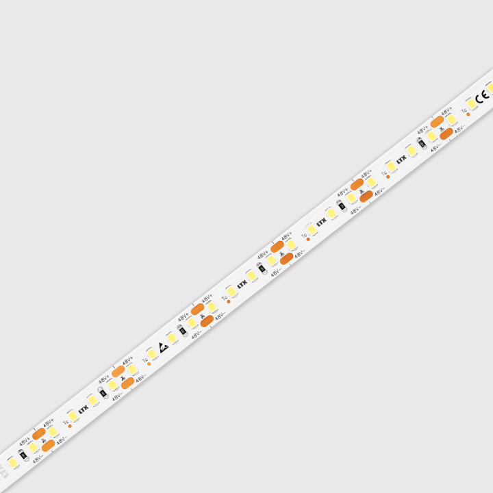 Світлодіодна стрічка LTX 11.48.120.09.20.050.830 Flexible led strip. w10mm, h1.6mm, 3000K, power 9.6W/m, 48V, CRI>80, 830Lm/m, 120Leds/m, сutting unit: 33,33mm/4LEDs, 3000K · LTX · ltx-11-48-120-09-20-050-830