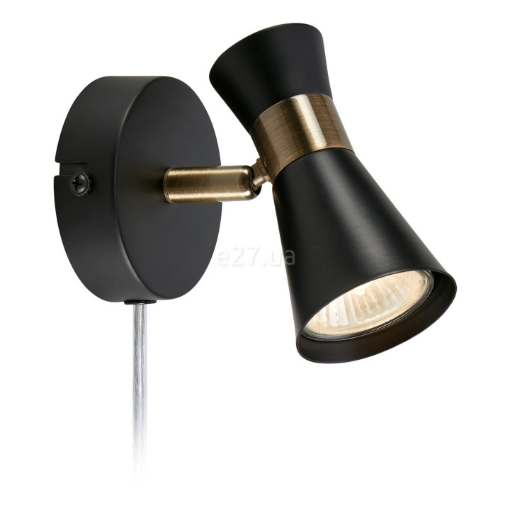 Спот Markslojd 108625 Folie Wall 1l Black/antique Brass · Markslojd · markslojd-108625
