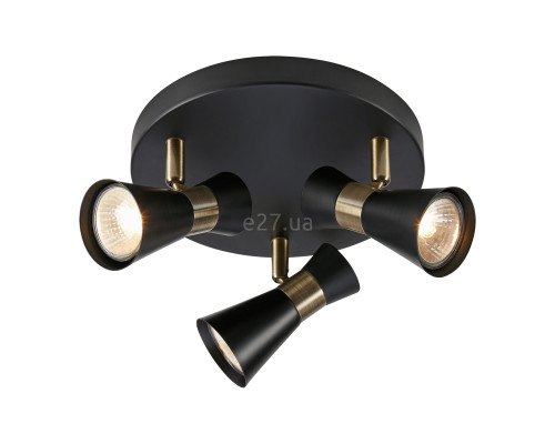 Спот Markslojd 108626 Folie Ceiling Round 3l Black/antique Brass