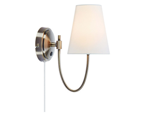 Бра Markslojd 108908 AMAR Wall Offwhite/Antique Brass