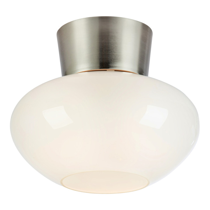 Люстра Markslojd 109025 MALAGA Ceiling 1L White/Satin Nickel · Markslojd · markslojd-109025