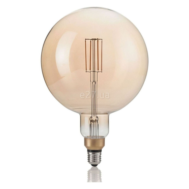 Лампа світлодіодна Ideal Lux 130187 E27 GLOBO D195 04W 2200K CRI80 AMBRA, 4W 2200K E27 · 24566