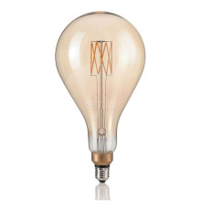 Лампа світлодіодна Ideal Lux 130163 LED Vintage XL E27 GOCCIA 08W 2200K CRI80 AMBRA, A155 8W 2200K E27