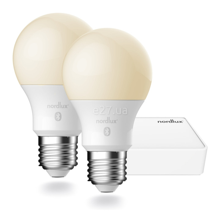 Лампа світлодіодна Nordlux 2070062701 Smart StartKit EU 2xE27 WH, A60 7W 2200-6500K E27 (набір з 2шт.), 240° · Nordlux · nordlux-2070062701