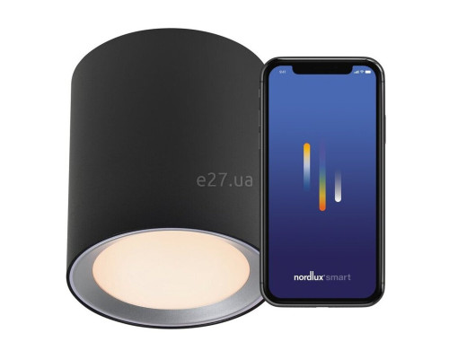 Точковий світильник Nordlux 2110850103 Landon 14 Smart Black, 8 Вт, 700 лм, 2700K-6500K
