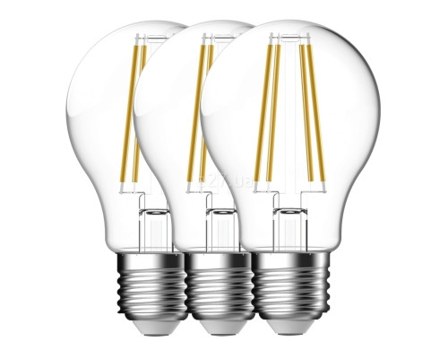 Лампа світлодіодна Nordlux 2270012700 Smart E27 Light Bulb Clear, A60 4.7W 2200-6500K E27 (набір з 3шт.), 360°