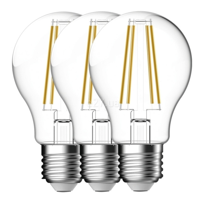 Лампа світлодіодна Nordlux 2270012700 Smart E27 Light Bulb Clear, A60 4.7W 2200-6500K E27 (набір з 3шт.), 360° · Nordlux · nordlux-2270012700