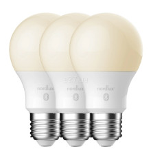 Лампа світлодіодна Nordlux 2270022701 Smart E27 Light Bulb Frosted, A60 7W 2200-6500K E27 (набір з 3шт.), 240°