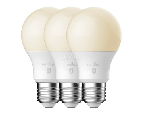 Лампа світлодіодна Nordlux 2270022701 Smart E27 Light Bulb Frosted, A60 7W 2200-6500K E27 (набір з 3шт.), 240°