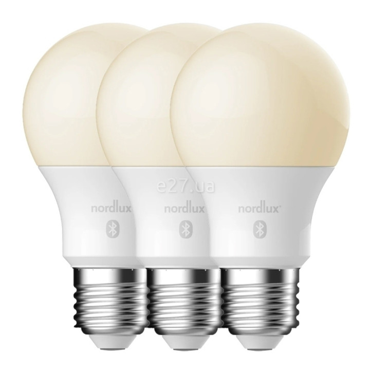 Лампа світлодіодна Nordlux 2270022701 Smart E27 Light Bulb Frosted, A60 7W 2200-6500K E27 (набір з 3шт.), 240° · Nordlux · nordlux-2270022701