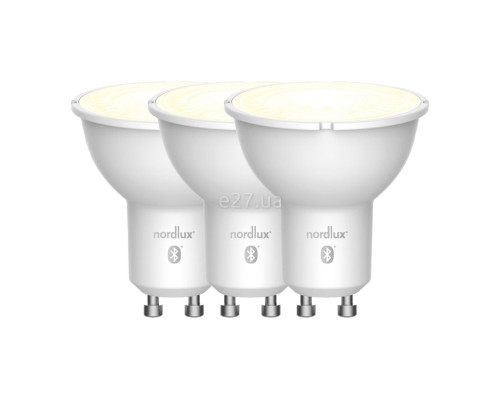 Лампа світлодіодна Nordlux 2270031000 Smart GU10 Light Bulb Clear, MR16 4.8W 2200-6500K GU10 (набір з 3шт.), 36°