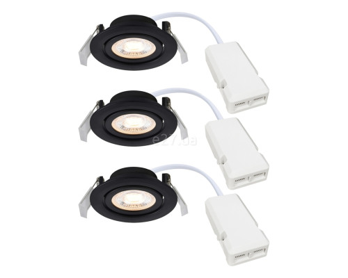 Точковий світильник Nordlux 2510310103 Monolo 3-Kit Black, 4.8 Вт, 450 лм, 3000K