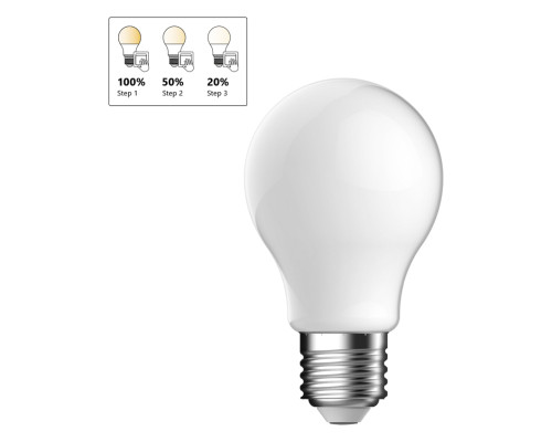 Лампа світлодіодна Nordlux 5251000121 Energetic E27 | A60 | Step-dim | 2700 Kelvin | 806 Lumen, A60 2700K E27