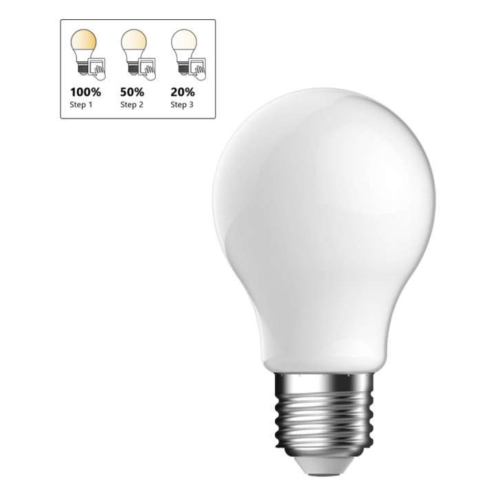Лампа світлодіодна Nordlux 5251000121 Energetic E27 | A60 | Step-dim | 2700 Kelvin | 806 Lumen, A60 2700K E27 · Nordlux · nordlux-5251000121