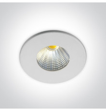 Точковий світильник One Light 10103B/W/C White COB LED CW 1w/2w 350mA/700mA, 2 Вт, 200 лм, 4000K