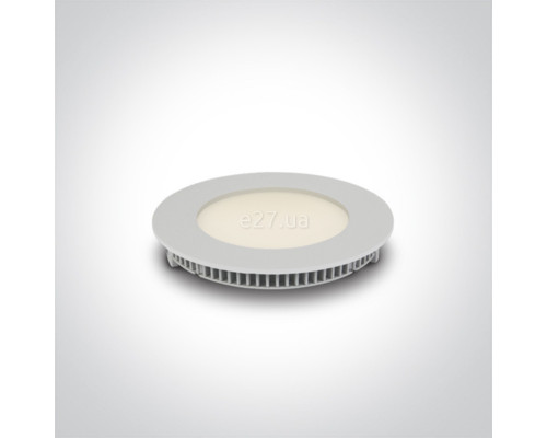 Точковий світильник One Light 10108FA/W/C The 3-12W Round Recessed Panels Die cast, 8 Вт, 560 лм, 4000K