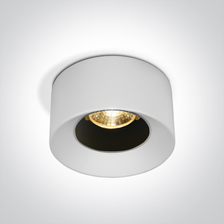 Точковий світильник One Light 10112A/W/W Recessed Spots Fixed LED, 12 Вт, 1100 лм, 3000К · One Light · one-light-10112a-w-w