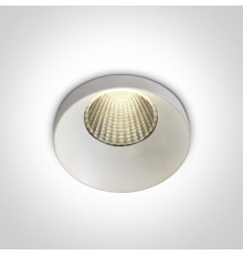 Точковий світильник One Light 10112HA/W/W Recessed Spots Fixed LED, 12 Вт, 1100 лм, 3000K