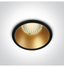 Точковий світильник One Light 10112K/B/W Recessed Spots Fixed LED, 12 Вт, 1100 лм, 3000K