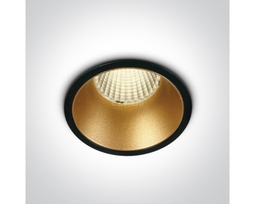 Точковий світильник One Light 10112K/B/W Recessed Spots Fixed LED, 12 Вт, 1100 лм, 3000K