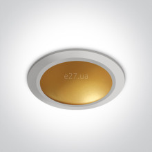 Стельовий світильник One Light 10116FD/W/BS The Dark Light Dome Reflector Die cast, 16 Вт, 800 лм, 3000K · One Light · one-light-10116fd-w-bs